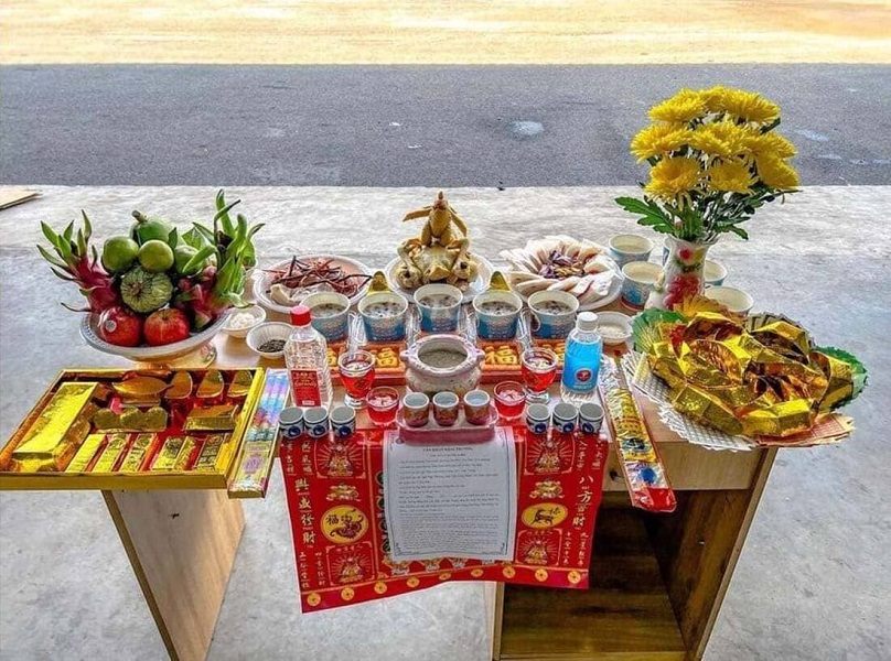 Chuẩn bị đồ cho lễ cúng nhập trạch nhà mới